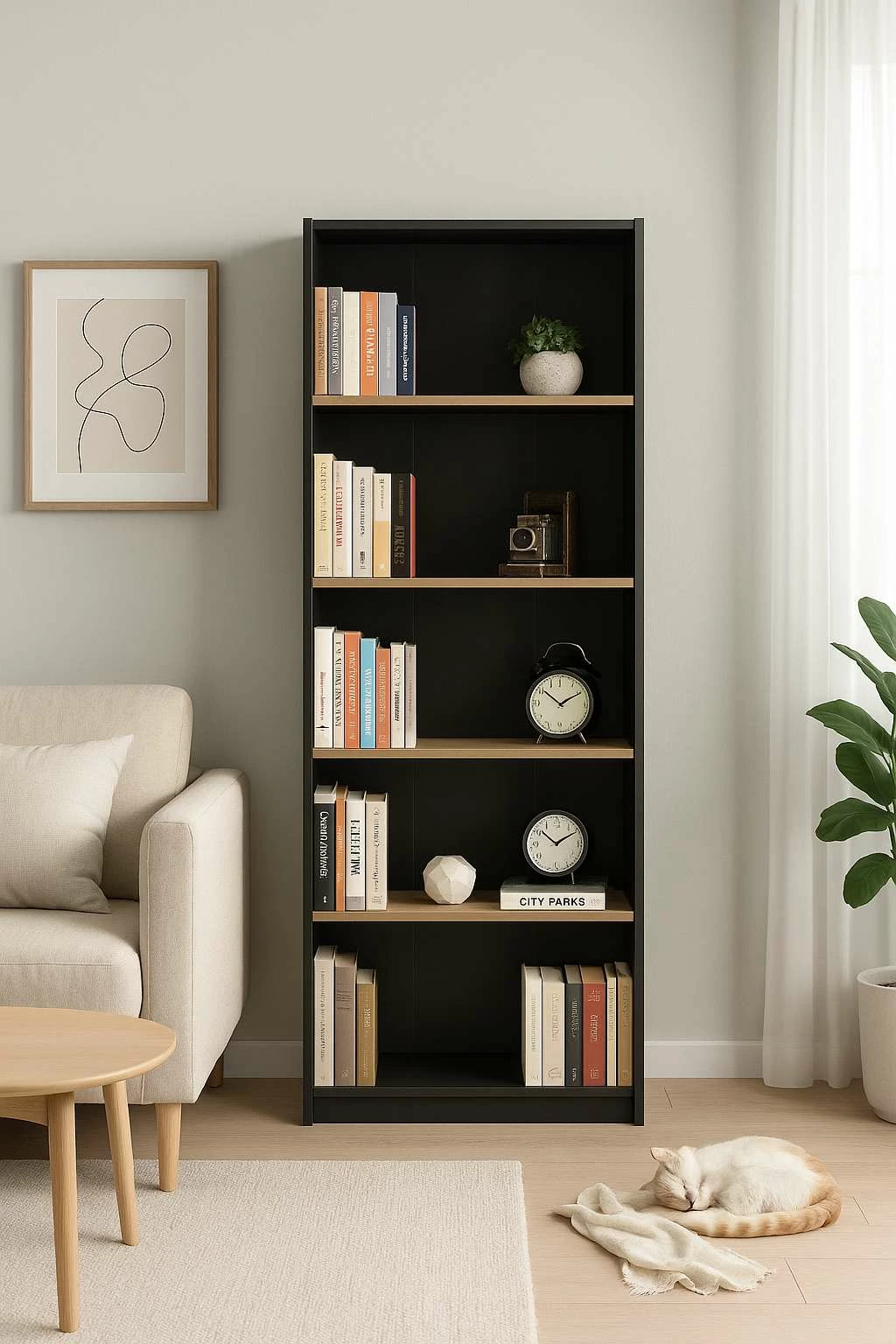 Raft librash Skye Decor, anthracite, Ktp-350-Ax-1