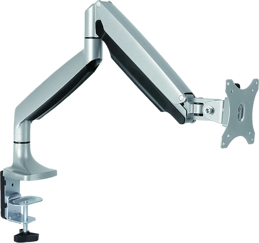 Mbajtës monitori VALUE 17.99.1145, clamp për tavolinë, VESA 75x75/100x100, deri 9 kg, i zi/inox