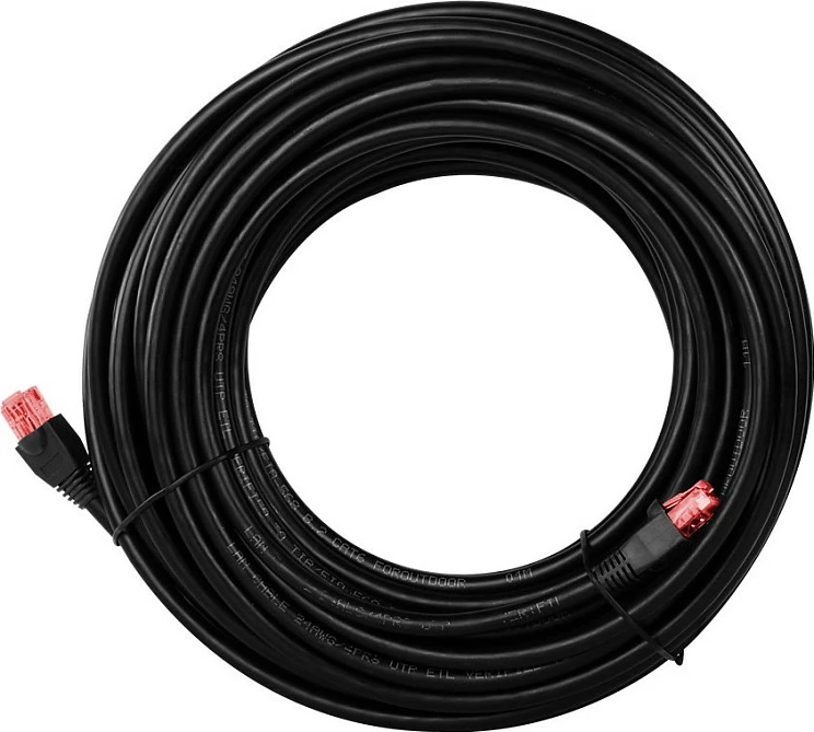Kabllo rrjeti Goobay CAT6 Outdoor Patch, U/UTP, 10 m, e zezë