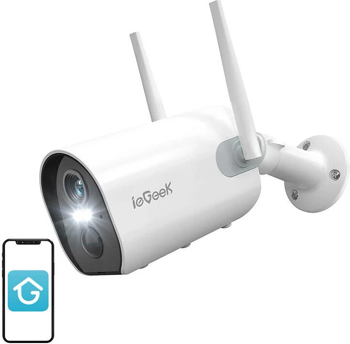 Kamerë sigurie wireless ieGeek ZS-GX2S, 2K, 5200mAh, e bardhë