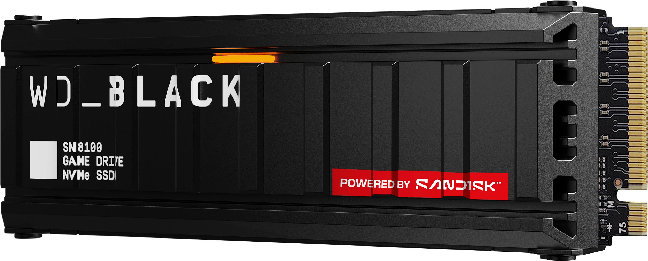 SSD i brendshëm SanDisk WD_BLACK SN8100 NVMe M.2 4TB PCIe 5.0, me heatsink, i zi
