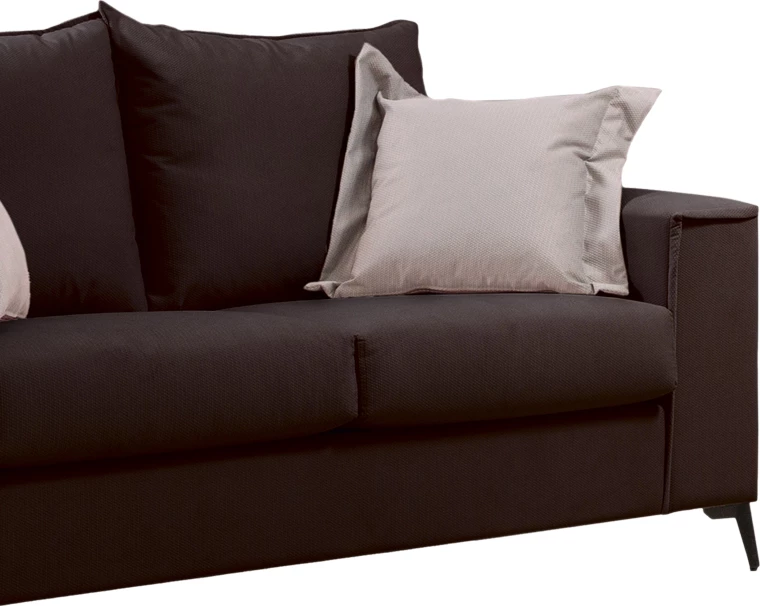 Set divanësh Verona 2 copë, ngjyrë gri e errët me jastëkë ngjyrë bezhë