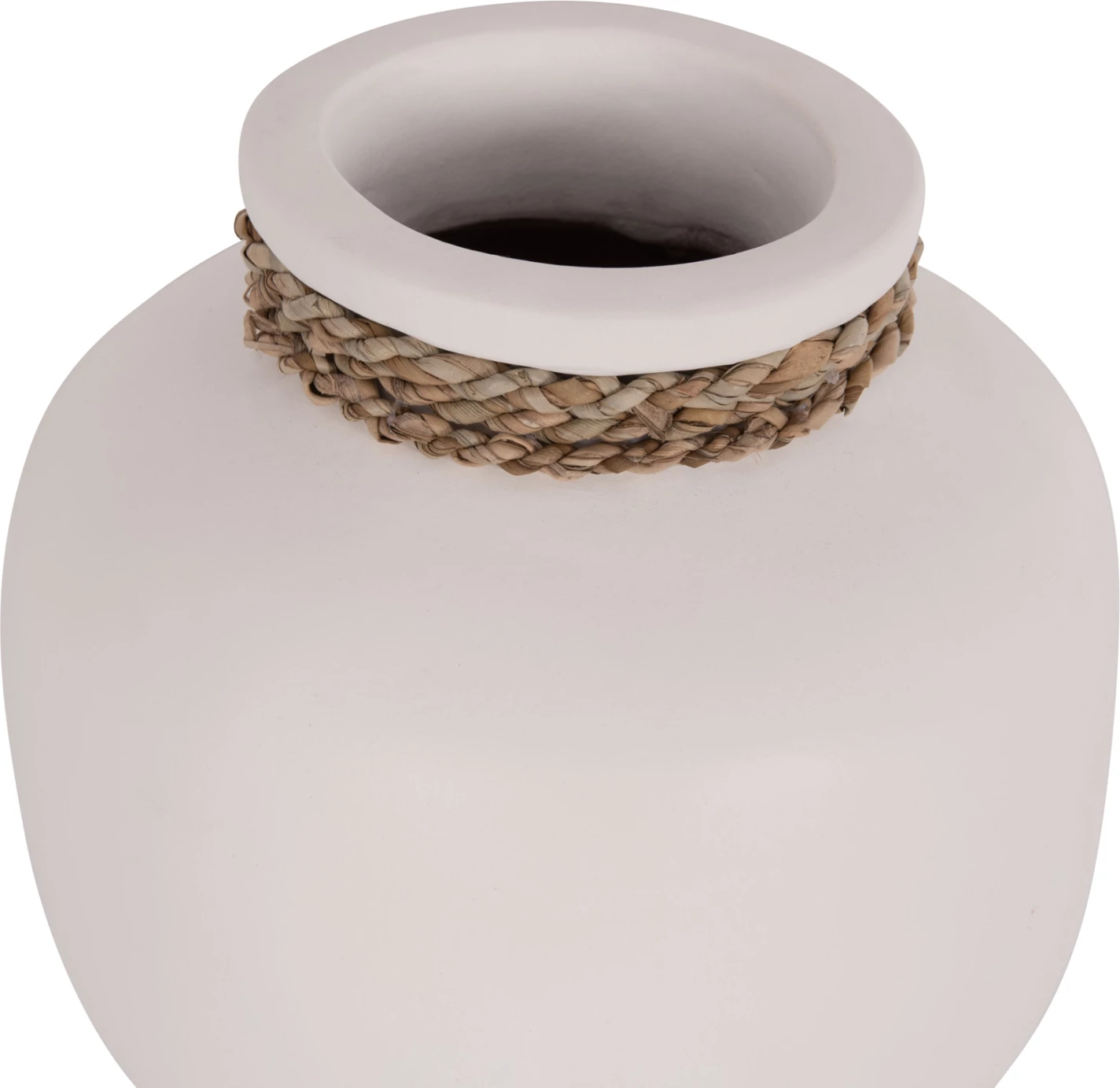 Vazo dekorative tavoline CAMMER, terrakotë e bardhë, FH4687.02S, 22x20cm