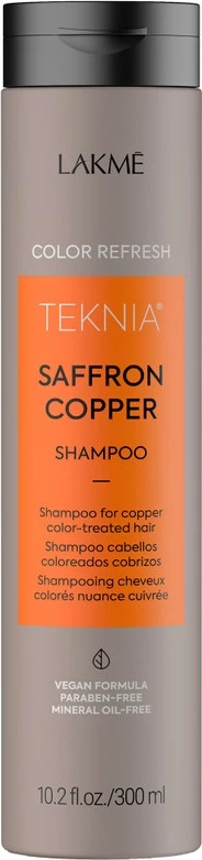 Shampon për femra Lakme Teknia Saffron Copper Refresh për flokë bakri, 300ml