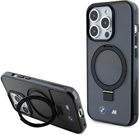 Mbështjellës BMW Ring Stand M Collection MagSafe për iPhone 15 Pro Max, i zi