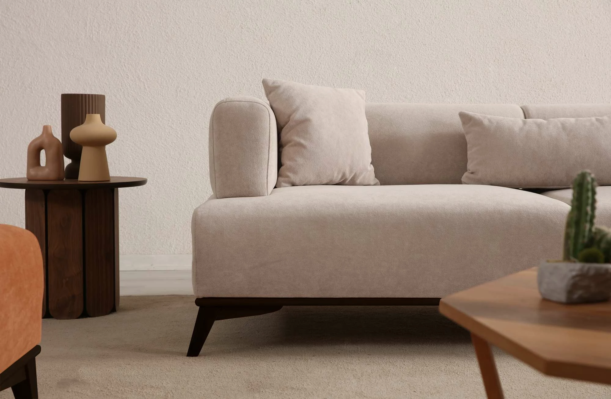 Divan treshe Hera, krem e zi, Atelier del Sofa