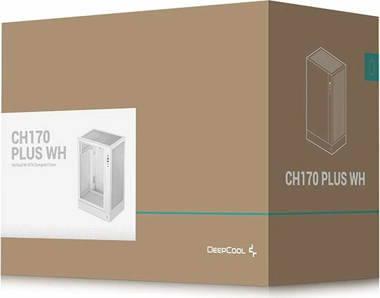 Kasë Deepcool CH170 Plus R-CH170-WHNGM0-G Mini Tower Mini-ITX/Micro ATX, USB-C, pa dritare, e bardhë