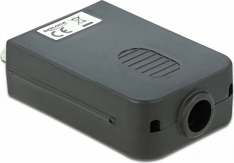 Adapter terminal bllok DeLOCK Sub-D15 femër në terminal bllok 16-pin, me kasë, i zi