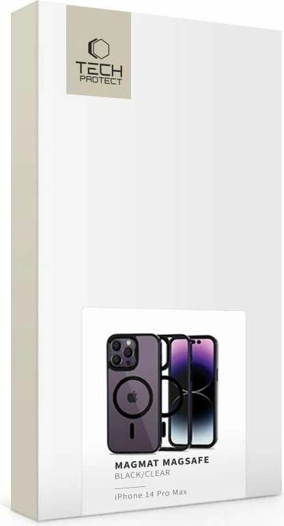 Mbështjellës Tech-Protect MagMat MagSafe për iPhone 14 Pro Max, Transparent/Black
