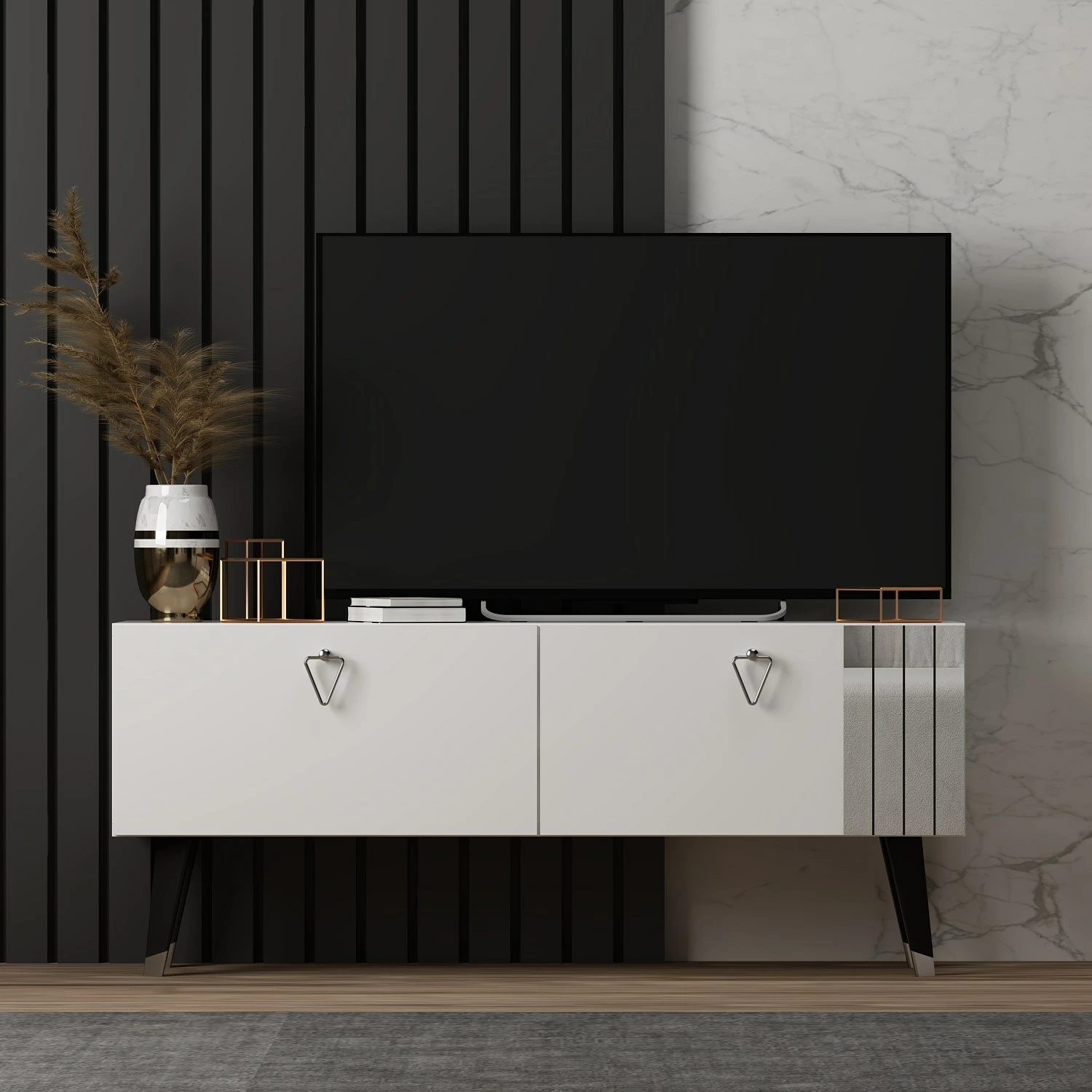 Komodë TV Hanah Home, Tarab, e bardhë
