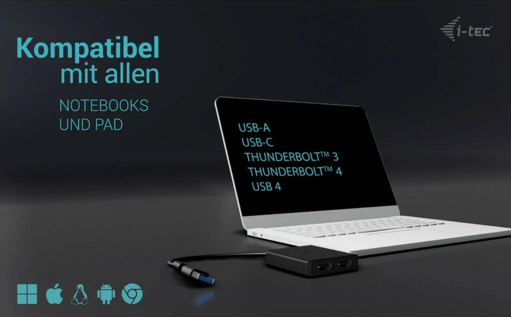 Adapter HDMI I-Tec USB-A/C 2x HDMI, i zi