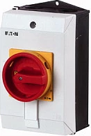Ndërprerës kryesor Eaton T0-2-1/I1/SVB, 20A, 3P, IP65, STOP emergjent, kuqe/bardhë/verdhe