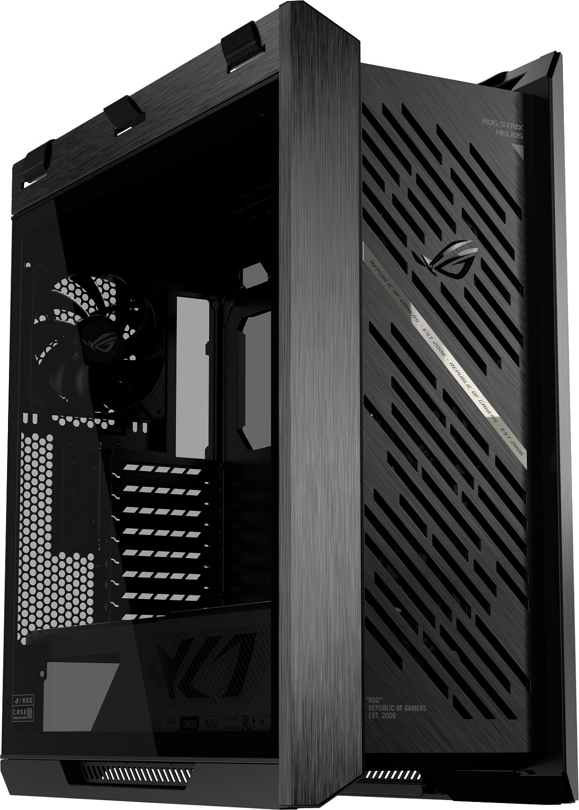 Kasë ASUS ROG Strix Helios II GX601S, Midi Tower, Tempered Glass, RGB, e zezë