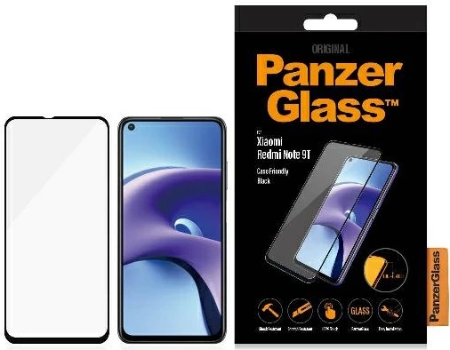 Xham i temperuar PanzerGlass për Xiaomi Redmi Note 9T, Edge-to-Edge, Transparent
