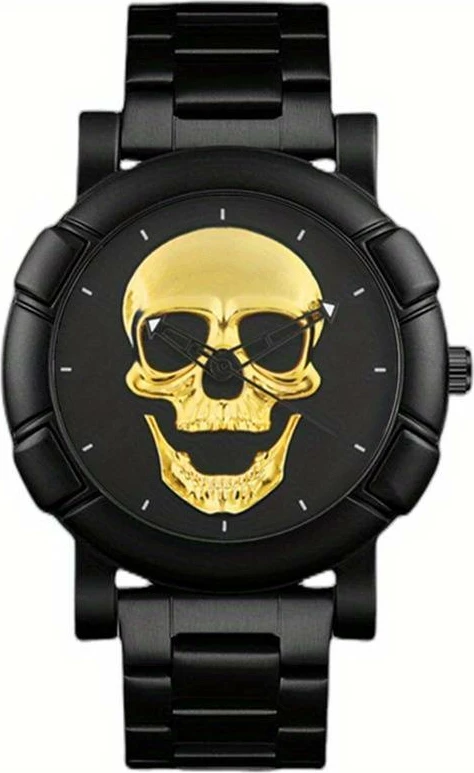 Orë dore e zezë, me simbolin e artë të kafkës  ODK7