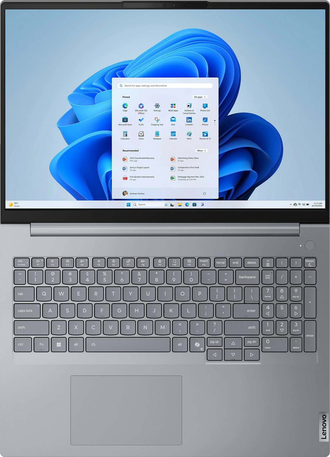 Laptop Lenovo ThinkBook 16 G8 IAL, Core Ultra 5, 16GB RAM, 512GB SSD, 16" WUXGA, Windows 11 Pro, Arctic Grey