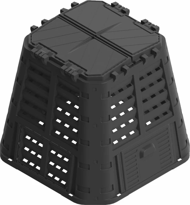 Kosh komposti Patrol Group 480L, plastik, 90x90x79 cm, i zi
