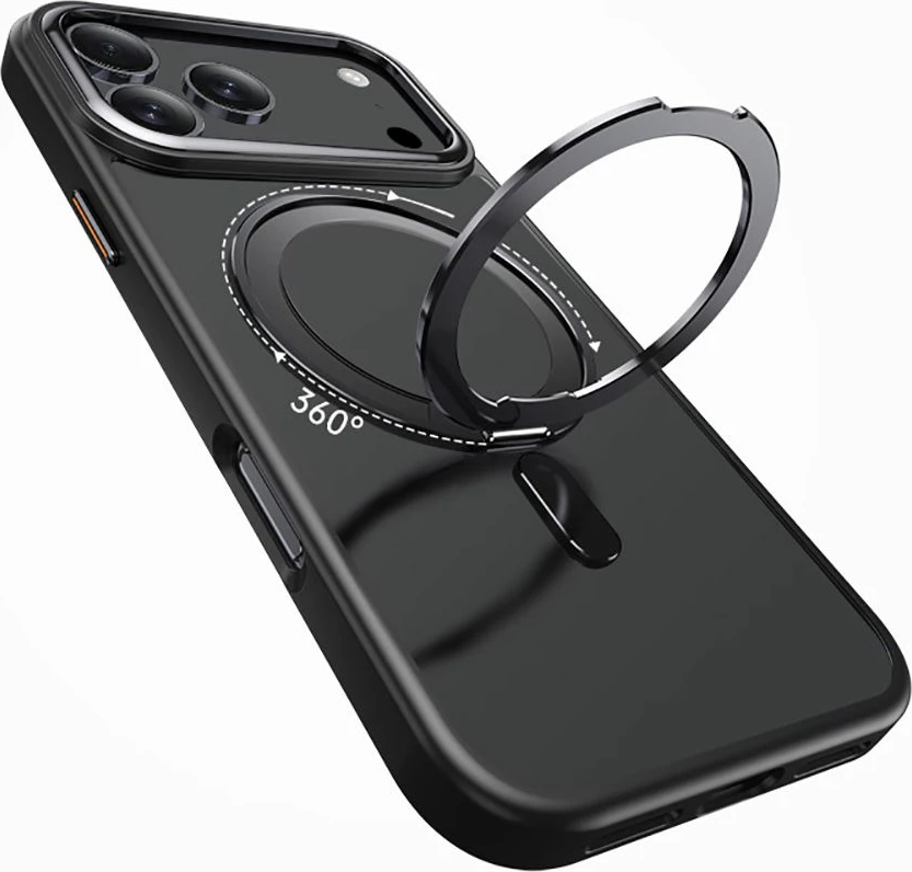 Mbështjellës Tech-Protect MagRing MagSafe për iPhone 17 Pro, matte black, 1 copë