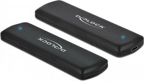 Kasë e jashtme për SSD DeLOCK 42615, M.2 NVMe, USB-C 10 Gbit/s, e zezë