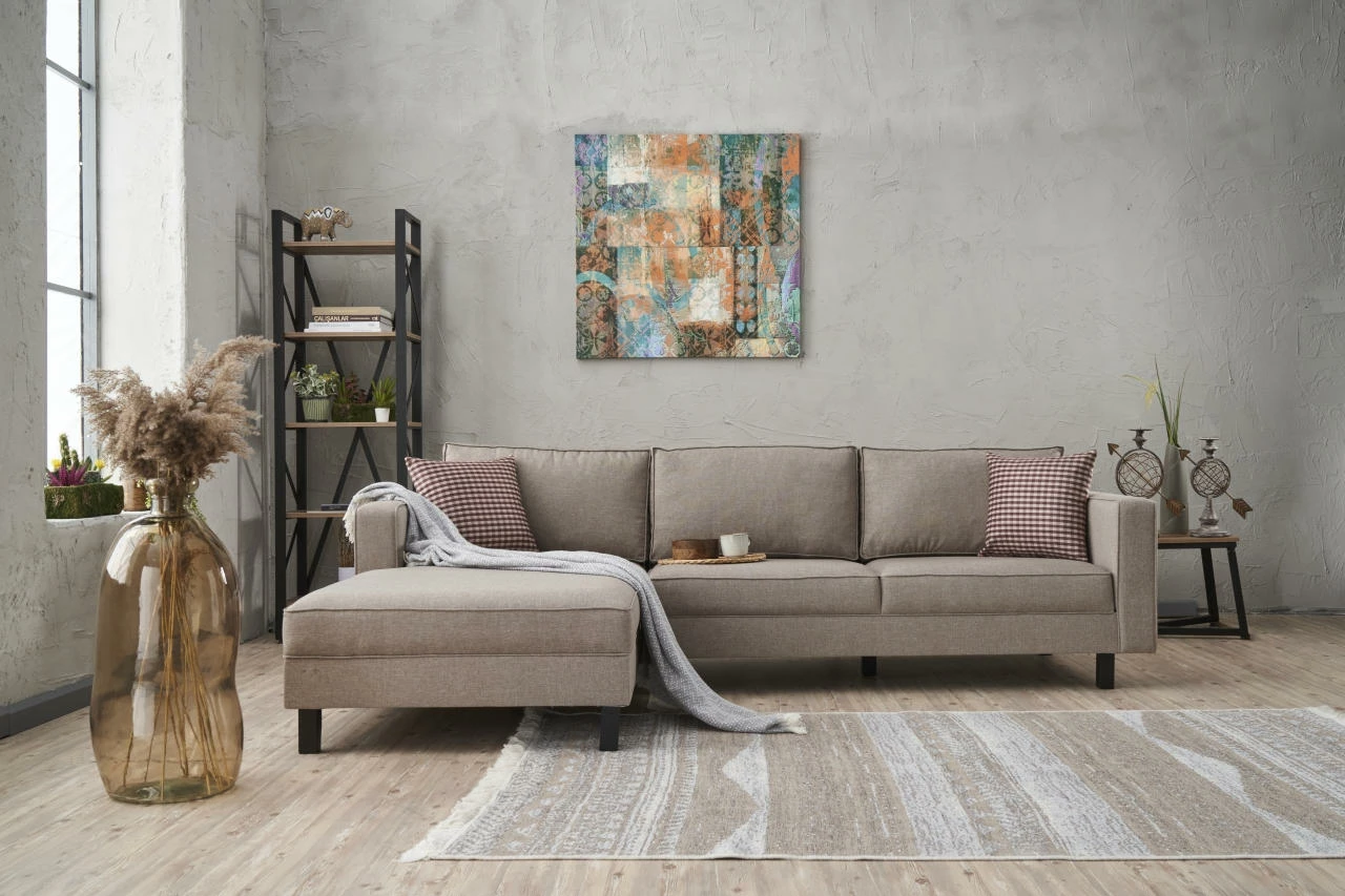 Këndare Atelier del Sofa, Kale Linen, kënd i majtë, krem