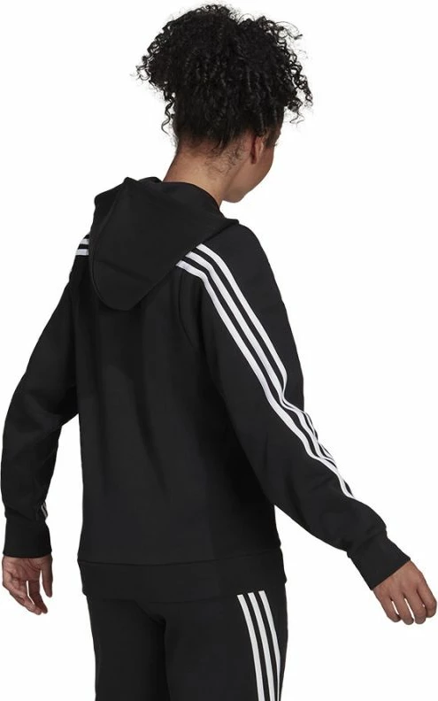 Duks me kapuç adidas për femra, i zi