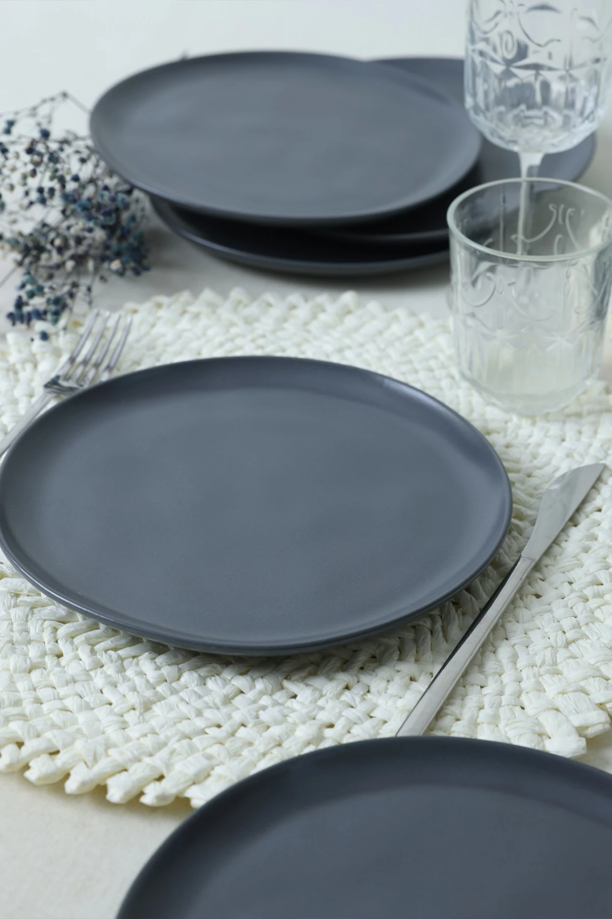 Set pjatash për ëmbëlsira, 6 copë, ngjyrë gri, Hermia Concept, X00018767