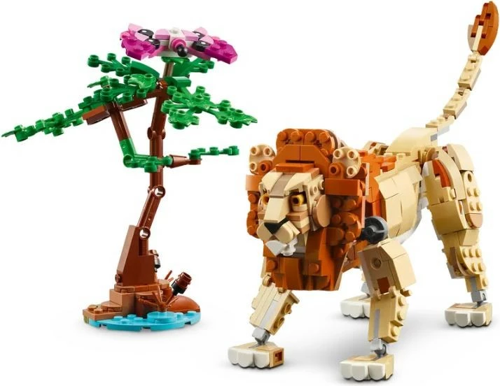 Set lodrash LEGO Creator 3-in-1 31150, 780 pjesë, Kafshë të egra nga safari, plastikë