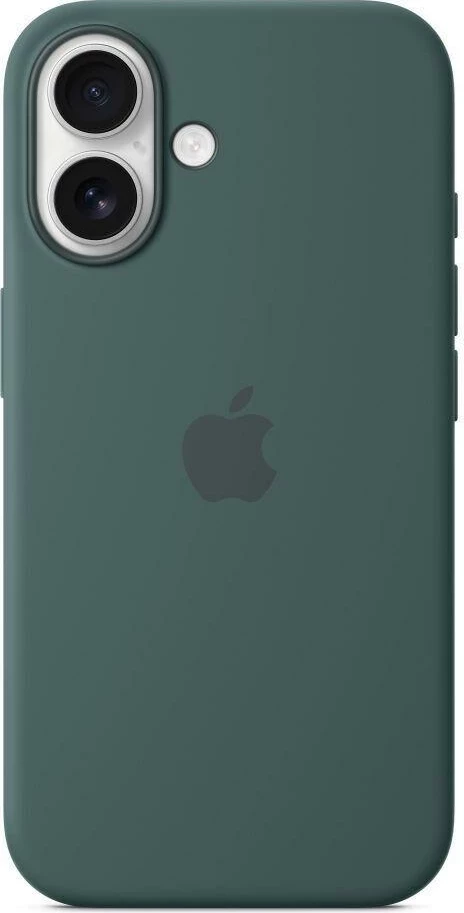 Apple iPhone 16 Silicone Case with MagSafe, Lake Green (Seasonal)