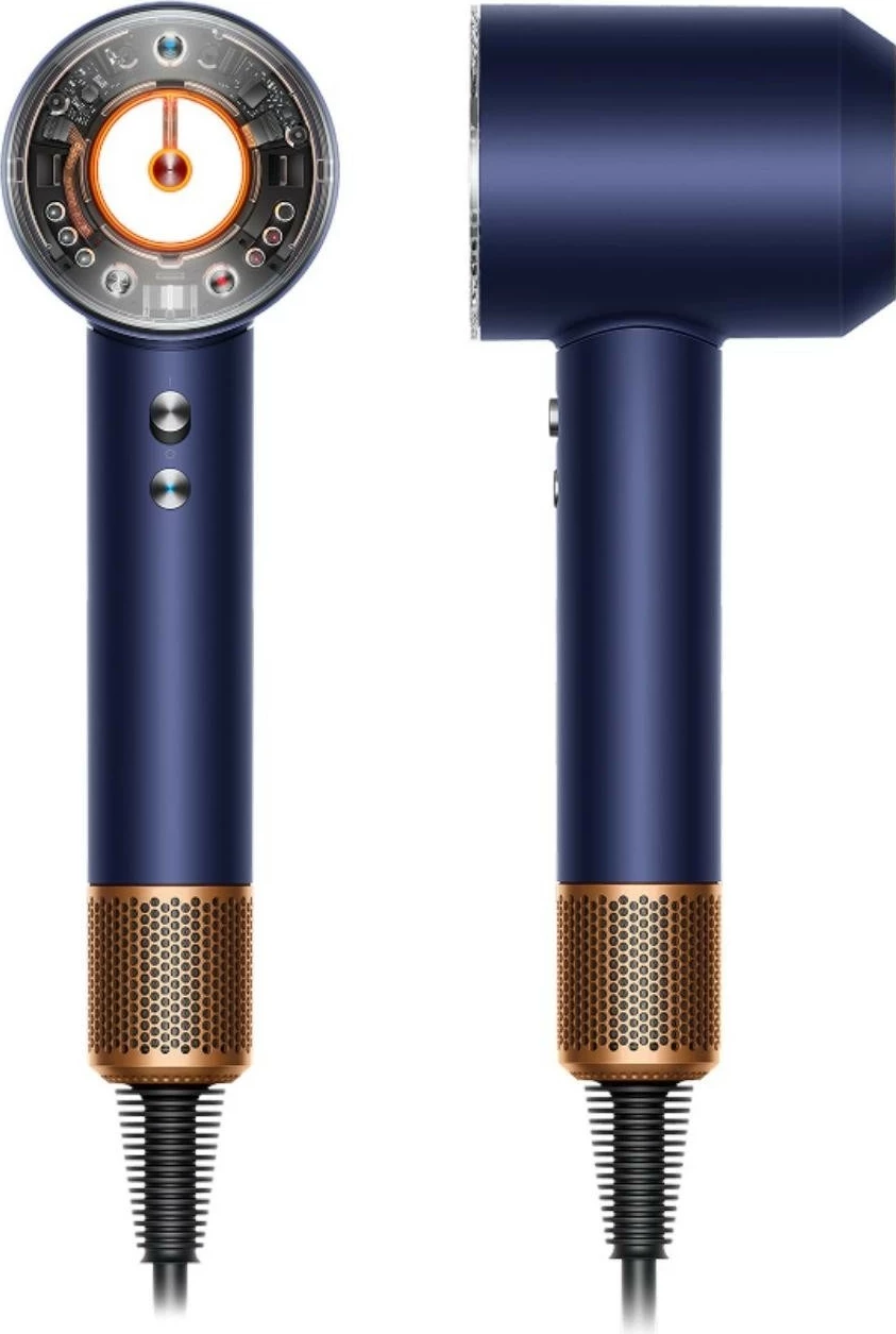 Tharëse flokësh Dyson Supersonic Nural Straight+Wavy, 1600W, kaltër/prush