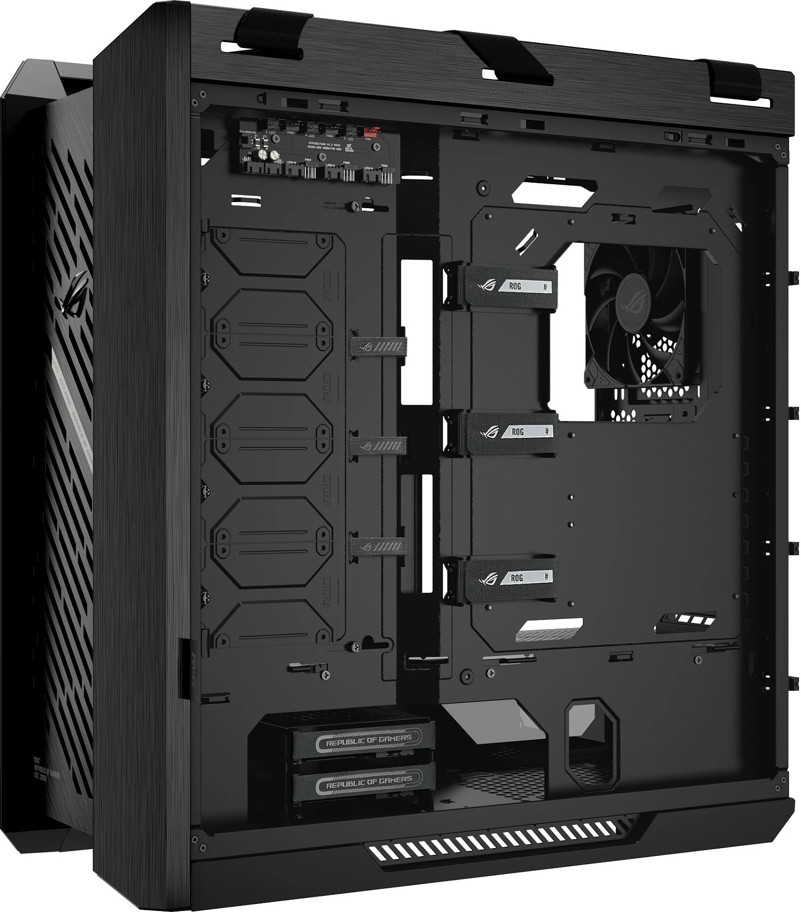 Kasë ASUS ROG Strix Helios II GX601S, Midi Tower, Tempered Glass, RGB, e zezë