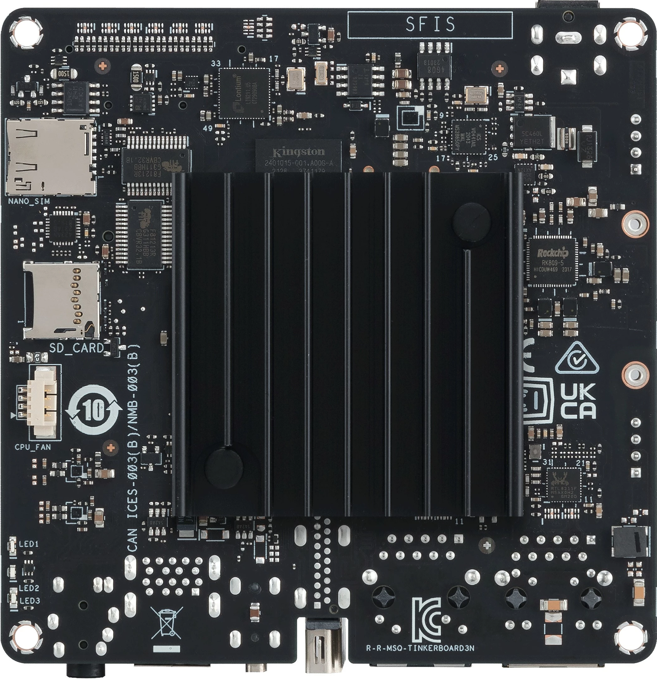 Pllakë amë ASUS Tinker Board 3N, Rockchip RK3568, 4GB RAM, 32GB eMMC