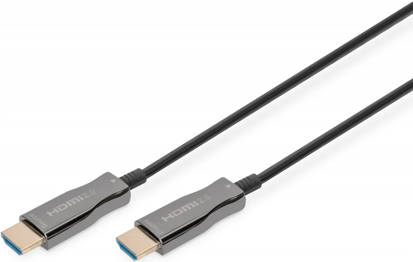 Kabllo HDMI Digitus AK-330125-200-S, Hybrid AOC, 20m, 4K/60Hz, E zezë