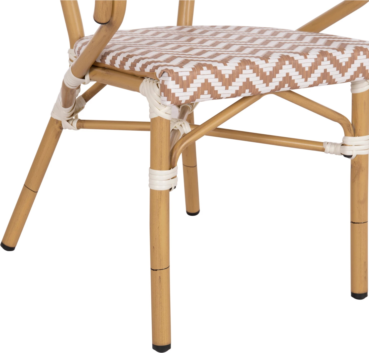 Karrige alumini FH5861.03 pamje bambu kafe-bardhë 56.5x56.5x82 cm