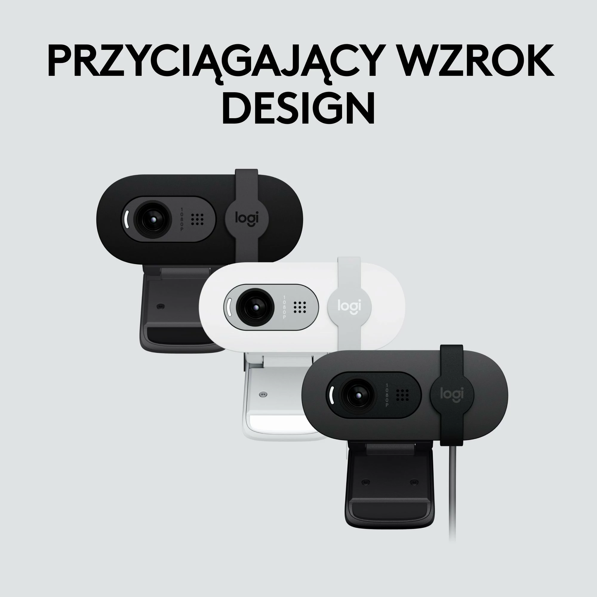 Webkamerë Logitech Brio 100 960-001617 Full HD 1080p USB me mikrofon, e bardhë