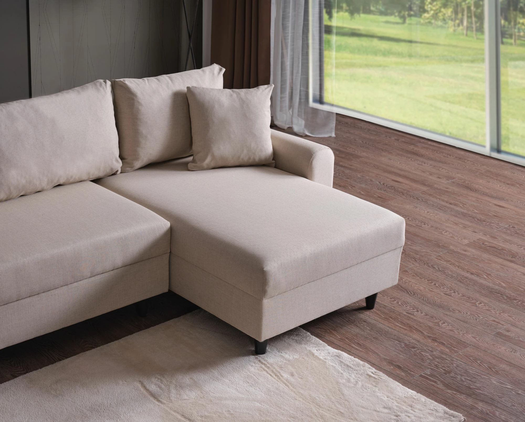 Kënd divan-krevat Flavia, bezhë, Atelier del Sofa