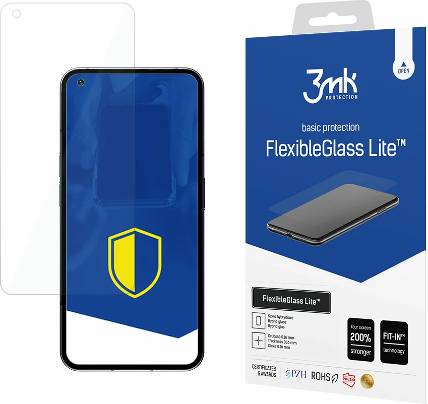 Mbrojtës ekrani hibrid 3mk FlexibleGlass Lite për Nothing Phone 1, Transparent