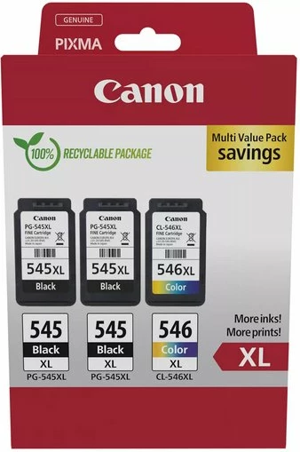 Kartrixhe boje Canon PG-545XL x2 + CL-546XL, Multi Pack XL, set 3 copë (2x Black + 1x Color)