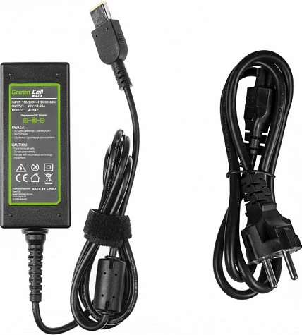 Adapter rryme për laptop Green Cell PRO 20V 2.25A 45W, për Lenovo, i zi