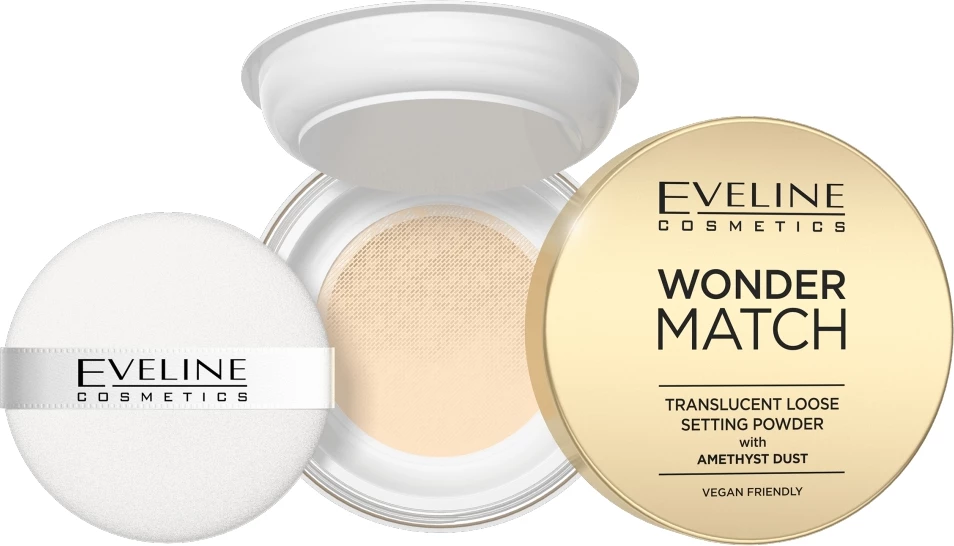 Puder për fiksim Eveline Cosmetics Wonder Match, transparent, 6g