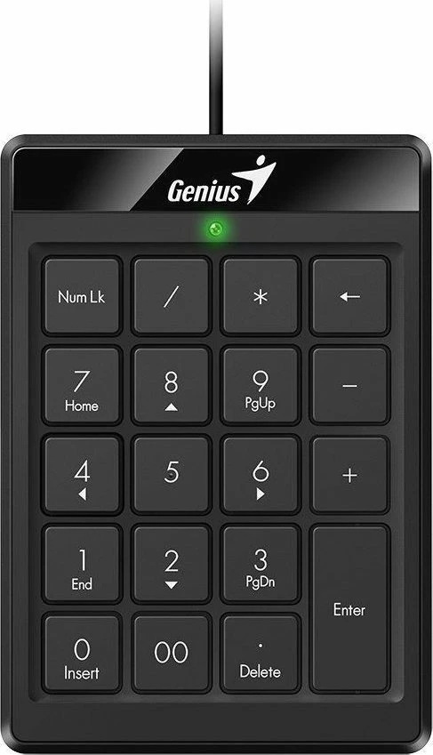 Tastierë numerike Genius NumPad 110 (31300016400), USB me kabllo 90 cm, layout US, e zezë