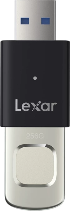Pendrive Lexar Fingerprint F35 Pro 256GB USB 3.2 Gen1 USB-A, e zezë/argjend
