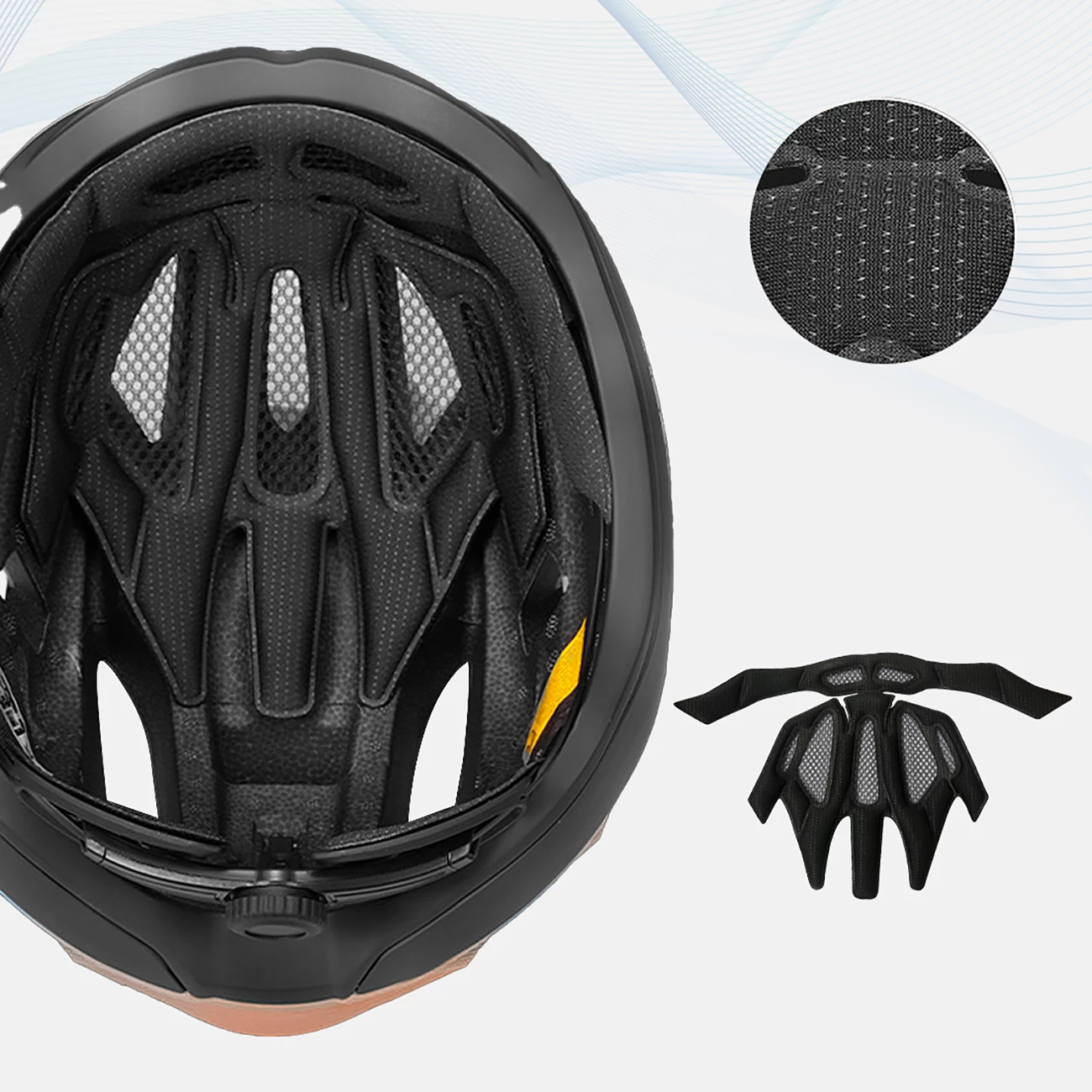 Kaskë biçiklete rrugë, Wozinsky, HT-68T, madhësi M (54-58 cm), PC+EPS, me dritë të pasme, taupe