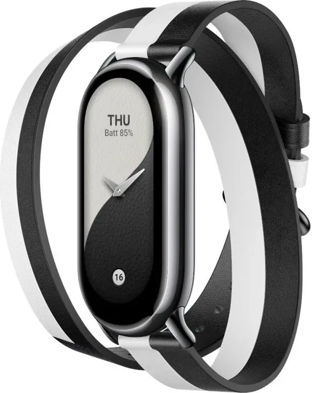 Rrip Xiaomi Smart Band 8 Double Wrap Strap, zi dhe bardhë