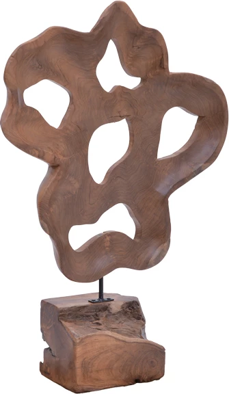 Dekor tavoline Strab Inart dru natyral teak-metal 49x15x70cm