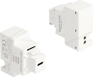 Modul keystone DeLOCK USB-C prizë karikimi PD 20W, i bardhë