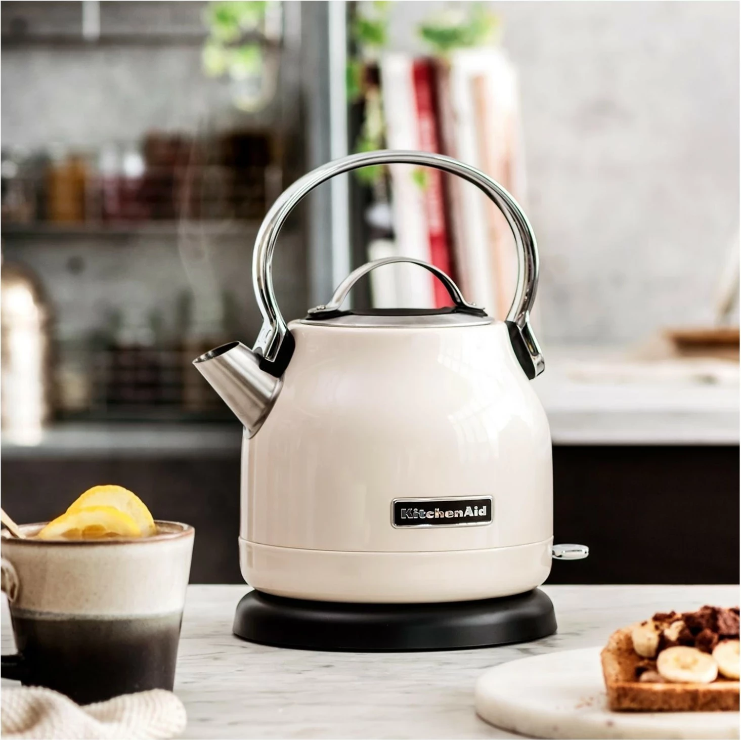 Çajnik elektrik KitchenAid Stella 5KEK1222E, 1.25L, inox, kafe