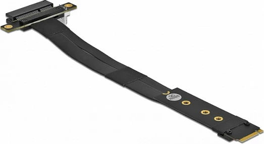 Adapter DeLOCK M.2 Key M në PCIe x4 NVMe, kabllo 20 cm, i zi