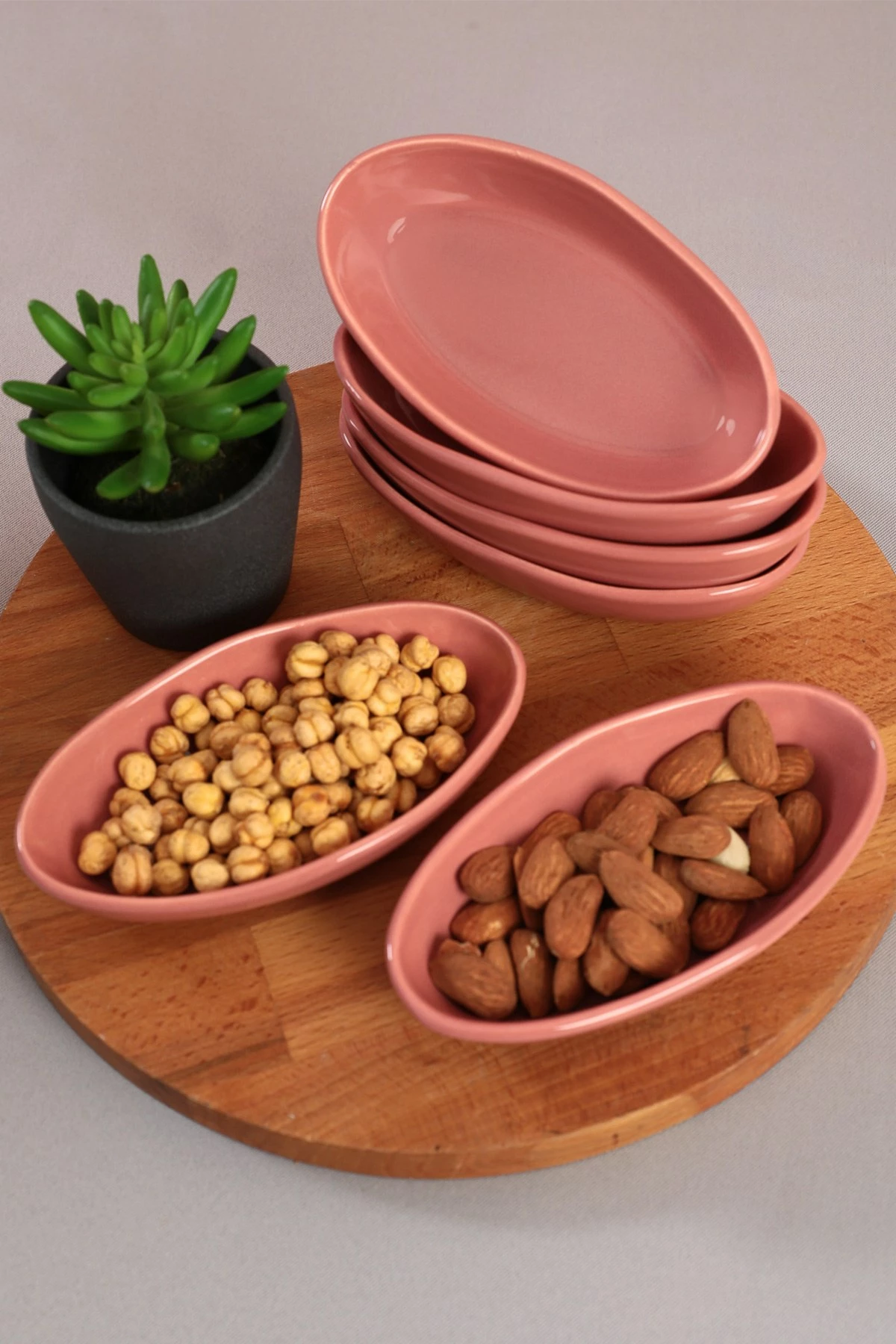 Set tasash për salca, qeramike, shumëngjyrëshe, 6 copë, Hermia Concept, 14cm