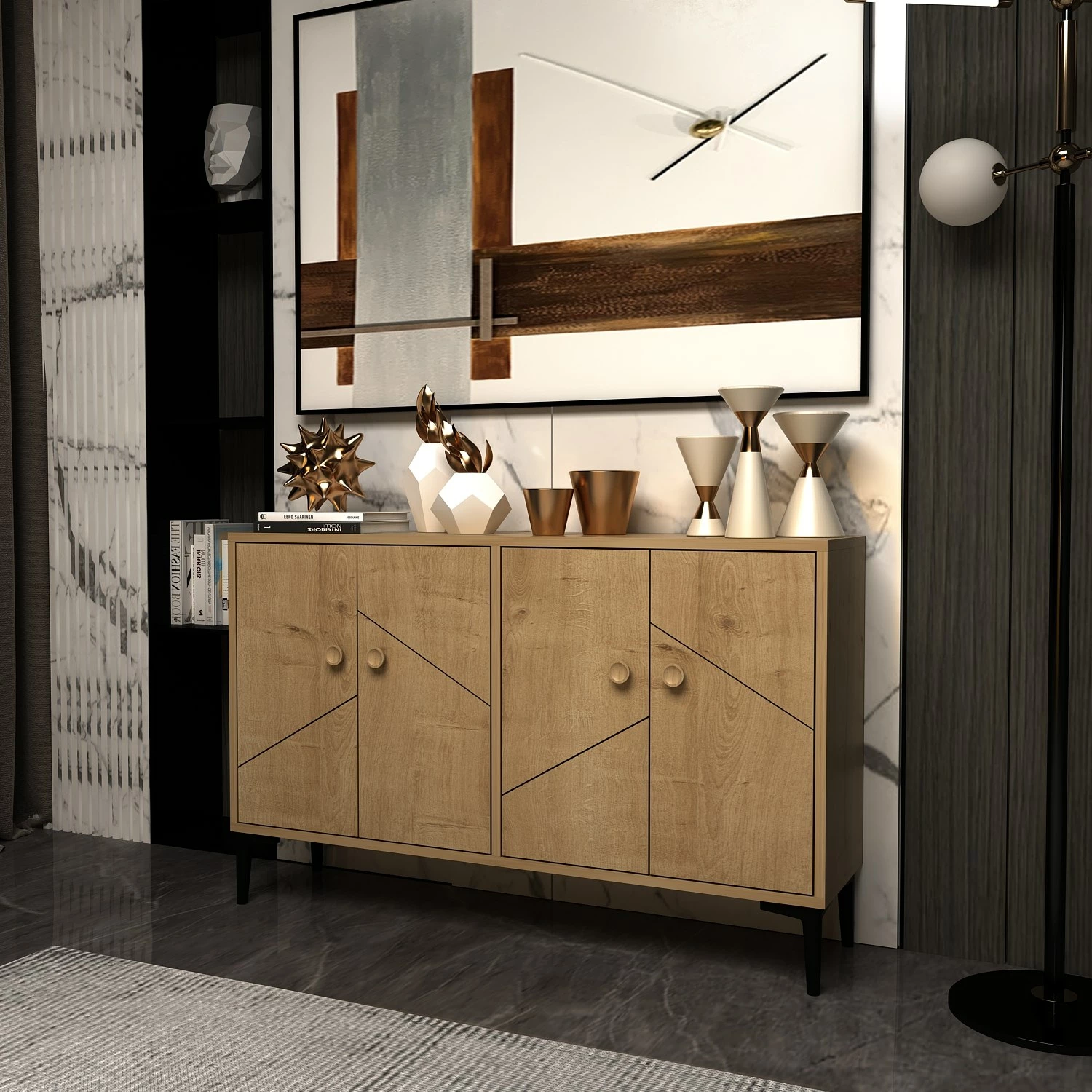 Komodë për TV, ngjyrë Sapphire Oak, Cria Hanah Home
