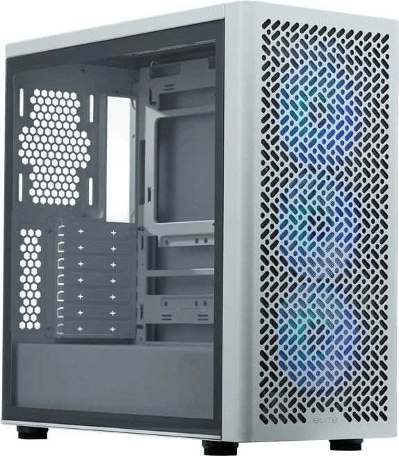 Kasë Cooler Master Elite 502, Midi Tower, e bardhë